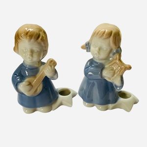 Colonial Candle Of Cape Cod Vintage Figurine Candleholders